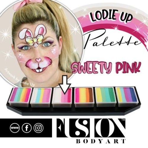 Fusion Body Art Lodie Up Cute Pastel Rainbow Palette (FUSION  Lodie Up Cute Pastel)